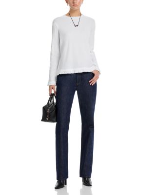 The Romeo Contrast Ruffle Long Sleeve Tee