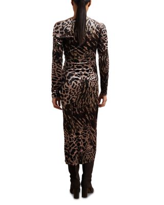 Petite Bria Printed Velvet Dress