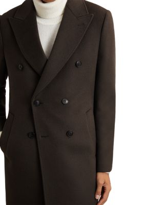 Timpano Wool Blend Regular Fit Double Breasted Overcoat