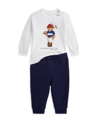 Boys' Polo Bear Jersey Tee & Fleece Pant Set - Baby