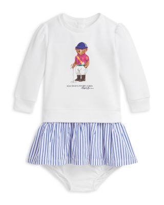 Girls' Polo Bear Fleece Dress & Bloomer - Baby