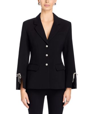 Rhinestone Bow Sleeve Blazer - Exclusive