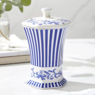 Blue Italian Steccato Vase