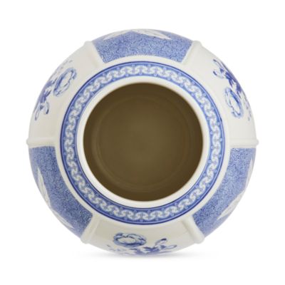 Blue Italian British Flowers Vase, 10&amp;quot;