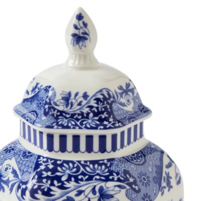 Blue Italian Lidded Vase 5.7"