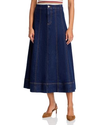 Alix Circle Denim Skirt