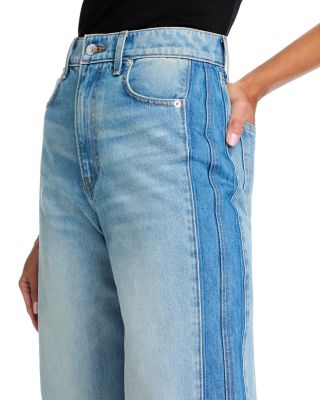 Taylor High Rise Wide Leg Jeans in Cloudy Colorblock