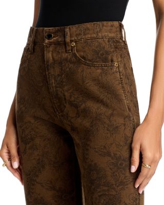 Dylan High Rise Straight Jeans in Lichen/Black