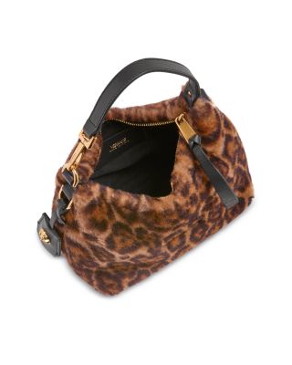 Tag Shearling Hobo Bag