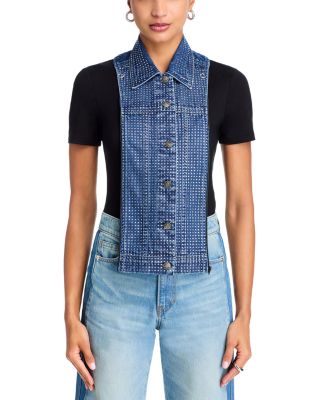 Slate Denim Rhinestone Dickey