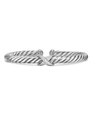 Cable Flex&reg; X Bracelet in Sterling Silver with Diamonds, 6mm