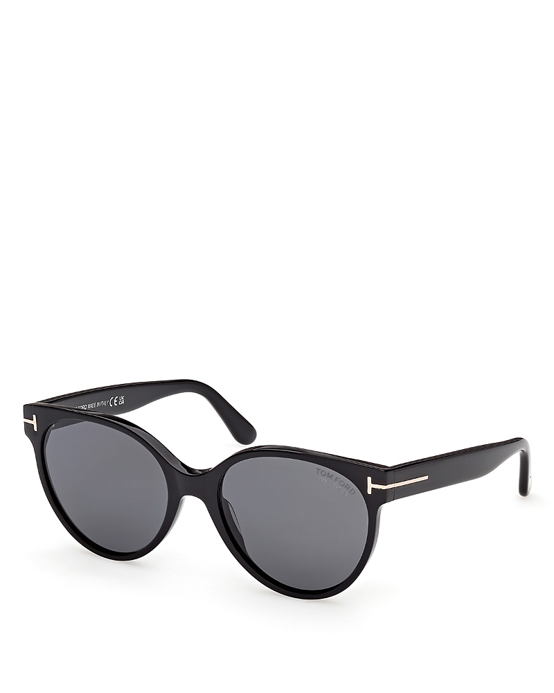 Tom Ford Tallulah Round Sunglasses, 56mm In Black