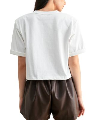 Crewneck Shoulder Pad Top