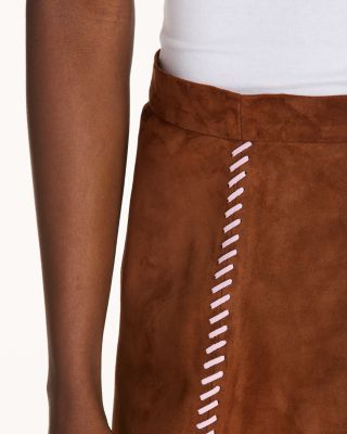 Suede A Line Skirt