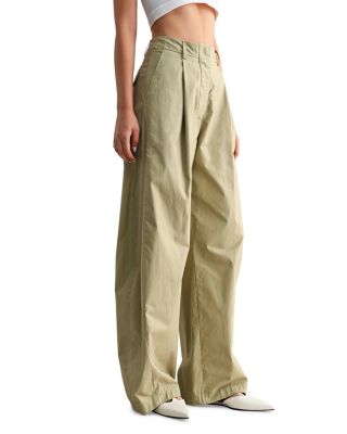High Rise Pintuck Wide Leg Pants