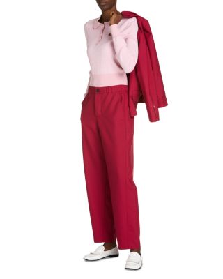 Elastic Waist Straight Leg Pants