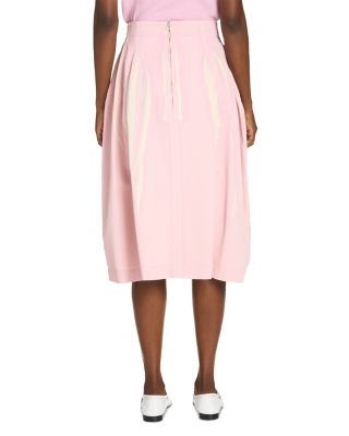 Denim Printed Midi Skirt