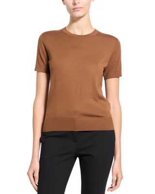 Lightweight Wool Short Sleeve Top