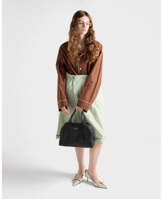  Large Leather Top-Handle Bag