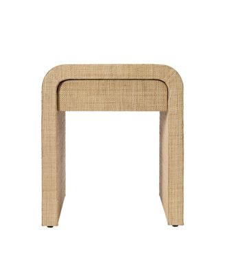  Montecito 1-Drawer Raffia Side Table