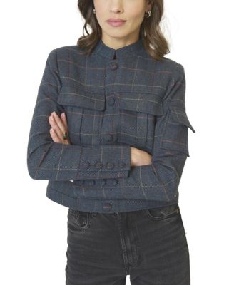 Central Park West - Women's Eden Plaid Military Jacket