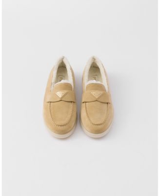  Women's Suede and Shearling Loafers