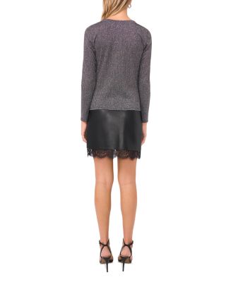 Ribbed Melange Sweater