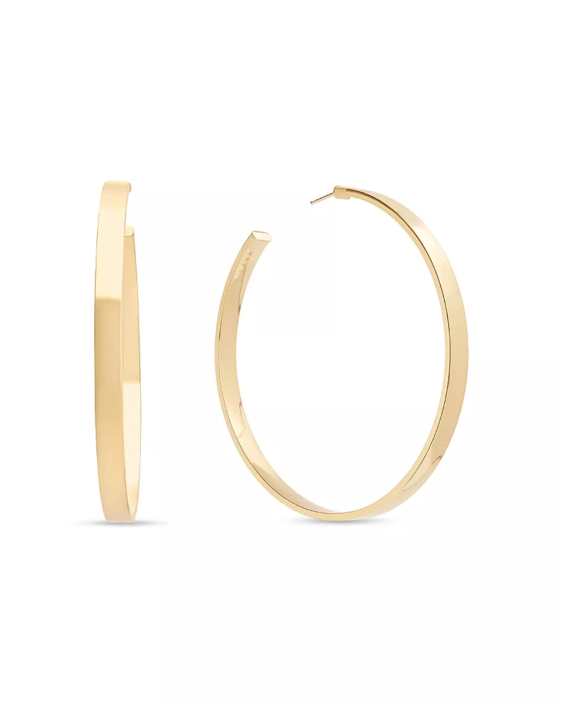 Lana Jewelry 14K Yellow Gold Polished Hoop Earrings