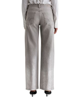 Adria Low Rise Wide Leg Jeans in Silver Myst