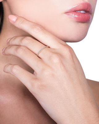 14K Yellow Gold Diamond Stack Ring