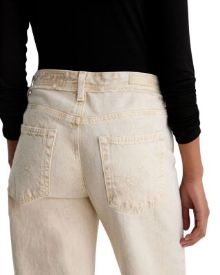 Saige Mid Rise Wide Leg Crop Jeans in Sulfur Melange Camel