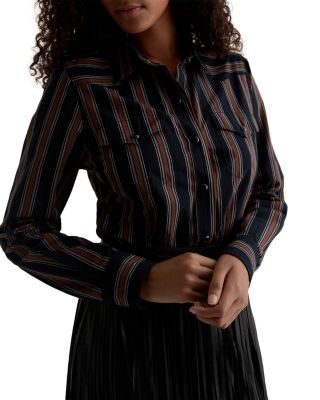Melia Stripe Snap Front Shirt
