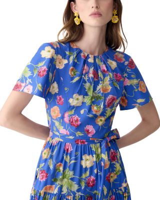 Printed Tiered Midi Dress