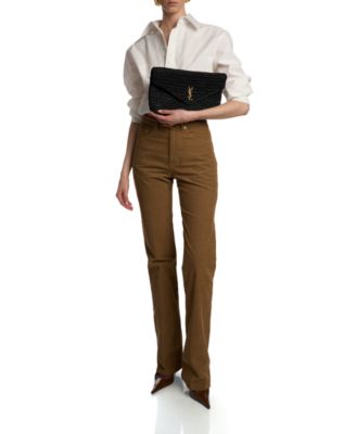  Cassandre Large Envelope Pouch In Raffia