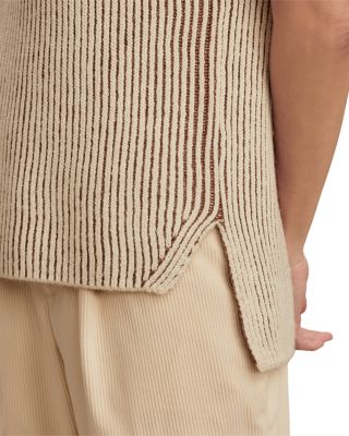 Lauren Plated Knit Sleeveless Sweater