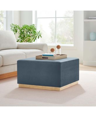 Tilden Large 28" Square Performance Velvet Upholstered Ottoman