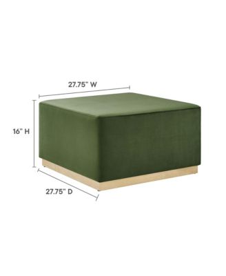  Tilden Large 28" Square Performance Velvet Upholstered Ottoman