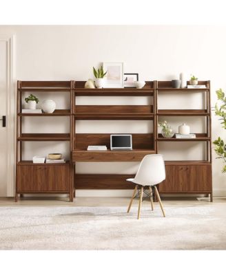 Bixby 3-Piece Wood Office Desk and Bookshelf