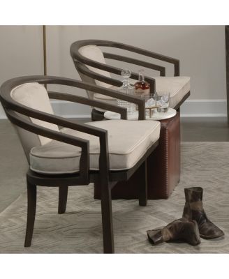 Tobacco Leather Ottoman