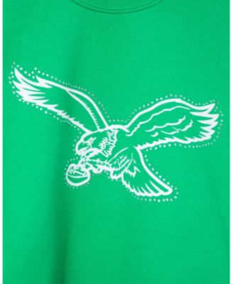  Women&#39;s NFL Philadelphia Eagles Bling Flea Market Crop Fleece