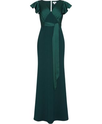 Petite V-Neck Maxi Bridesmaid Dress