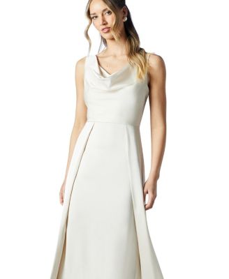 Sleeveless Cowl Neck Bridesmaid Dress