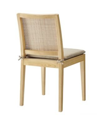 Ovard Wood and Rattan Dining Chair