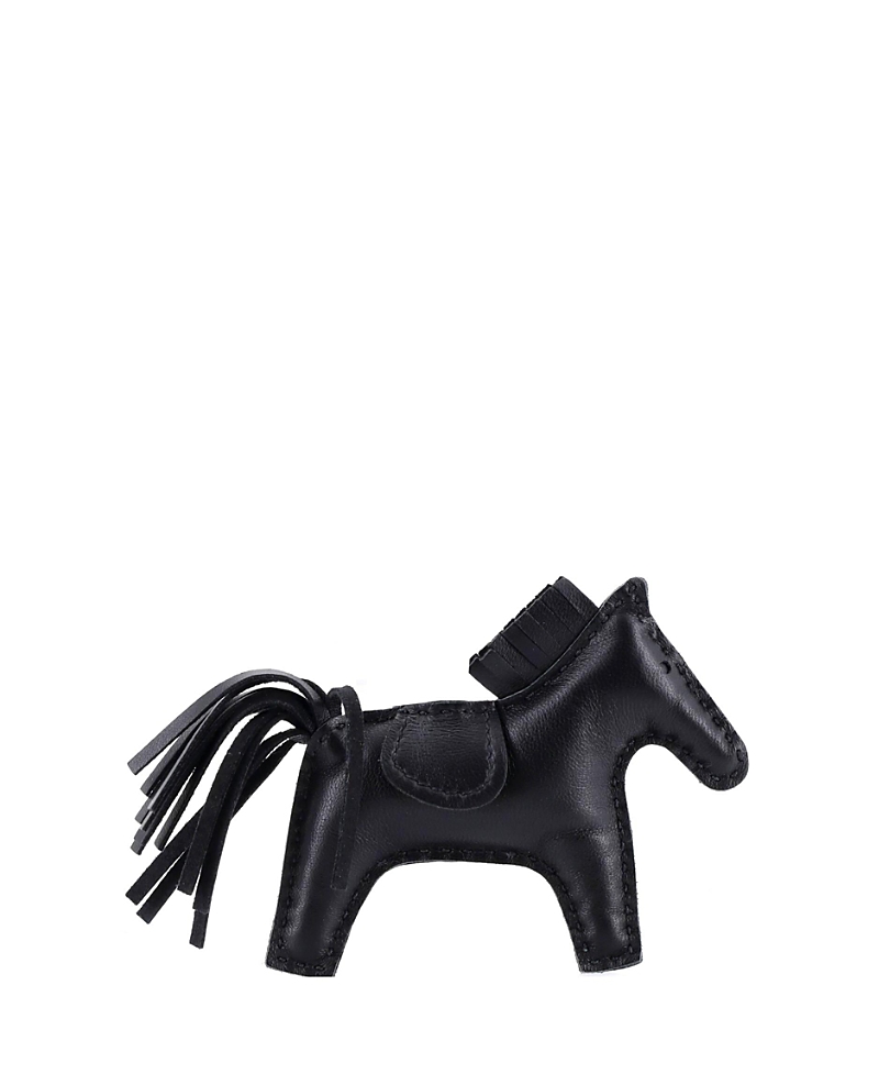 Pre-owned Pre-owned Hermes  Hermes Pm So Black Grigri Rodeo Bag Charm Leather