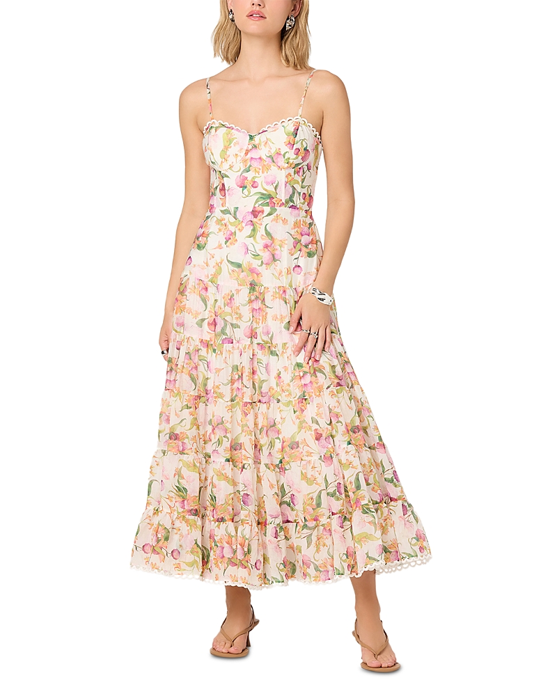 ASTR the Label Maeve Floral Midi Sundress in Blue Multi Abstract | Smart Closet ASTR the Label Maeve Floral Midi Sundress in Blue Multi Abstract | Smart Closet