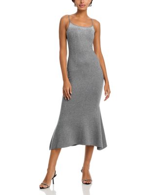 Ricky Metallic Rhinestone Spaghetti Strap Dress