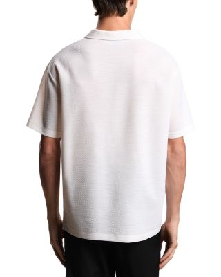 Open Collar Wool Polo Shirt