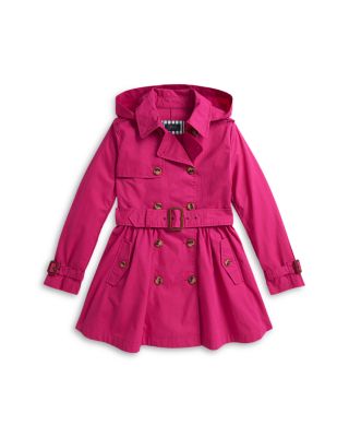 Girls' Cotton Hooded Trench Coat - Big Kid, Little Kid