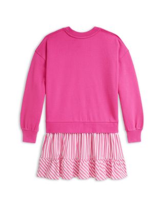 Girls' Striped Skirt Loopback Fleece Dress - Big Kid, Little Kid
