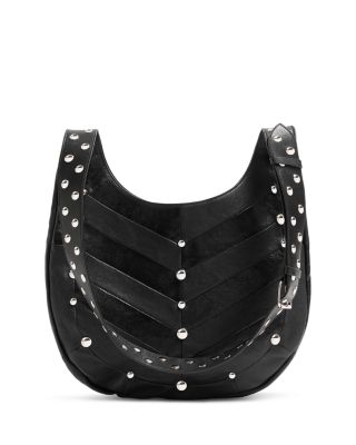 Hoboho Studded Chevron VLogo Hobo Shoulder Bag